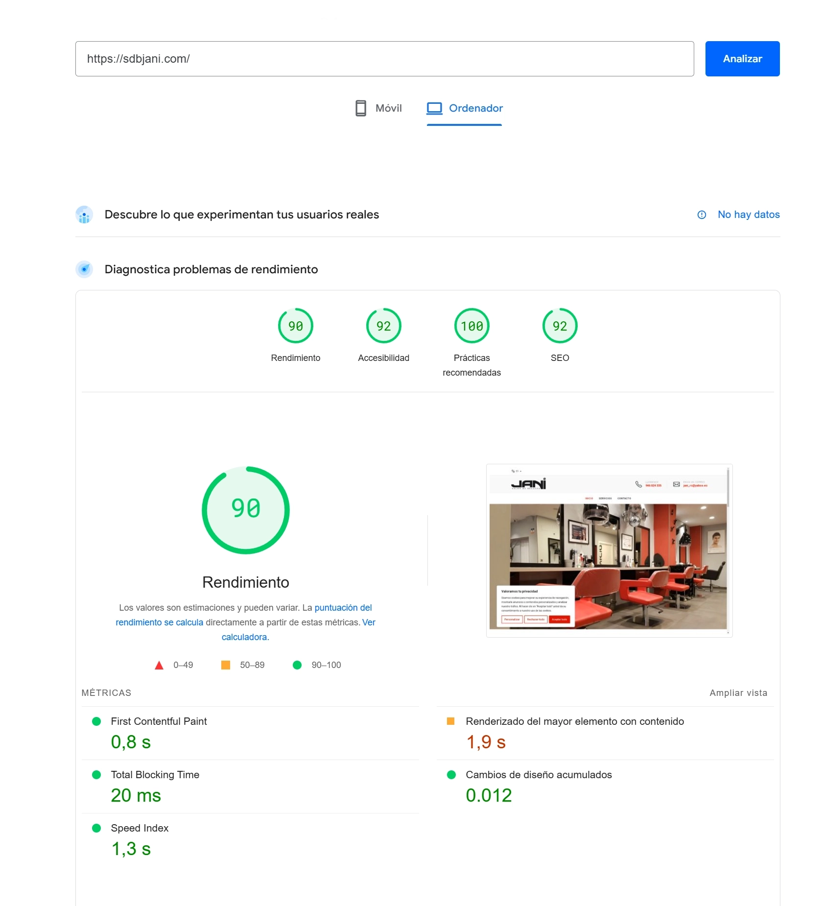SEO de una pagina web